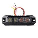 Amber/White LED Grille Strobe Light Kit