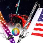 Nirider 3ft RGB LED Whip Lights with Remote