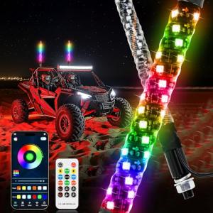 RGB Whip Lights with App & Remote Control