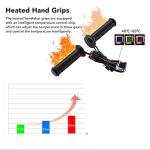 Heated Rubber Hand Grips for ATVs - 12V
