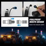 RGB Whip Lights with App & Remote Control