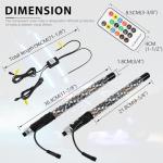 RGB Whip Lights with App & Remote Control