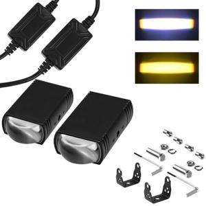 AUOKAY LED Motorcycle Driving Lights - Pack of 2