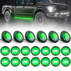 20Pcs Green LED Marker Lights for ATV and Trailers