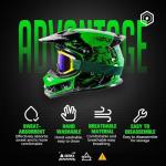 Kids Full Face ATV Helmet Set with Goggles