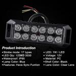 Raryloy 12LED Blue Emergency Strobe Lights