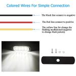4-LED Emergency Strobe Light Bar with 18 Modes