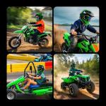 Kids Full Face ATV Helmet Set with Goggles