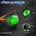 20Pcs Green LED Marker Lights for ATV and Trailers