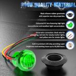 20Pcs Green LED Marker Lights for ATV and Trailers