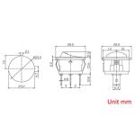 Blue LED Rocker Toggle Switch for ATV - Pack of 5