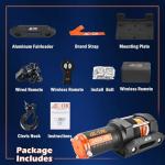 3500 lb ATV/UTV Wireless Winch with Synthetic Rope