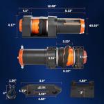 3500 lb ATV/UTV Wireless Winch with Synthetic Rope