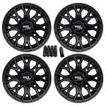 RockTrix RT104 12in ATV Wheels with Lug Nuts