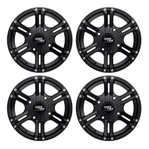 RockTrix 14" Matte Black ATV Rims - Set of 4
