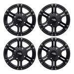 RockTrix 14" Matte Black ATV Rims - Set of 4