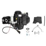 125CC 4-Stroke Automatic ATV Engine - Black