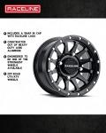 Raceline A94B Black 15x7" UTV/ATV Wheel