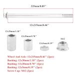 MFC Passion 12mm Front Rear Wheel Axle Set