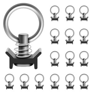 16-Pack Black L-Track O-Ring Tie Downs