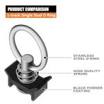 16-Pack Black L-Track O-Ring Tie Downs