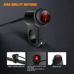 ATV Handlebar Light Switch - Waterproof Push Button