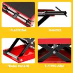 MOTOOS 1100LB ATV Motorcycle Lift Jack - Red