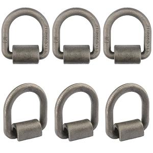 6 Pack 1/2 Inch Weld-On D-Ring Anchors