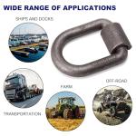Heavy Duty Weld-On D-Ring Tie Downs (2 Pack)