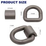 Heavy Duty Weld-On D-Ring Tie Downs (2 Pack)