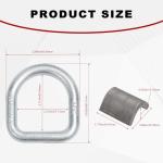 Leero 1/2" Heavy Duty D Rings - 4 Pack