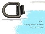 Heavy Duty 1/2 Inch D-Ring Tie Downs - 2 PCS
