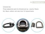 Heavy Duty 1/2 Inch D-Ring Tie Downs - 2 PCS