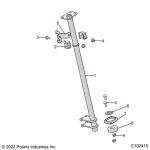Polaris ATV Steering Post Assembly, OEM Part 1824749