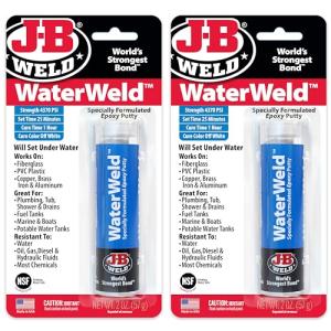 J-B Weld WaterWeld Epoxy Putty Stick - 2 Pack