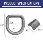 Heavy Duty Weld-On D-Ring Trailer Tie Downs