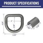 Heavy Duty 5/8" Weld-On D-Ring Tie Downs