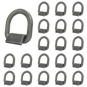 Heavy Duty Weld-On D-Ring Tie Downs - 20 Pack