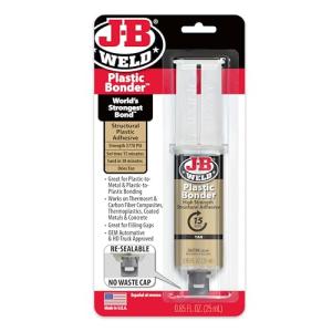J-B Weld Plastic Bonder Adhesive Syringe - Tan