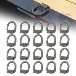 1/2" Weld-On D Ring Tie Down Anchor - 20 Pack