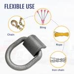 1/2" Weld-On D Ring Tie Down Anchor - 20 Pack