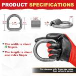 4 Pack Heavy Duty 1/2" Weld-On D Rings