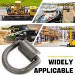 8 Heavy Duty Weld-On D Rings for Tie Downs