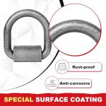4 Pack Heavy Duty 1/2" Weld-On D Rings