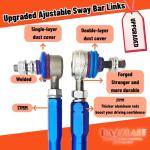 Universal Adjustable Sway Bar End Links 125mm-150mm