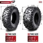 WANDA 4-Pack ATV/UTV Tires 25X8-12, 25X10-12
