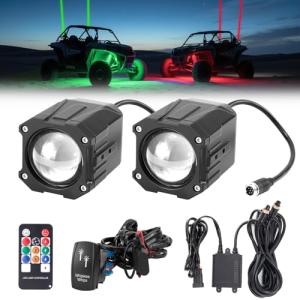 LED Whip Light Kit with Rocker Switch - 2 Pack