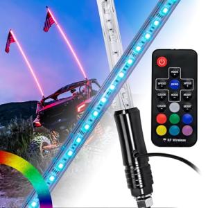 RGB LED Whip Lights with Remote for ATV/UTV