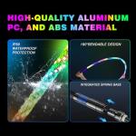 2-Pack 3FT RGB Whip Lights with Remote Control