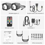LED Whip Light Kit with Rocker Switch - 2 Pack